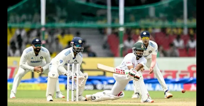 IND vs BAN 2nd Test, Day 2: Rain delays the second session after Mominul and Shanto take Bangladesh safely to lunch.